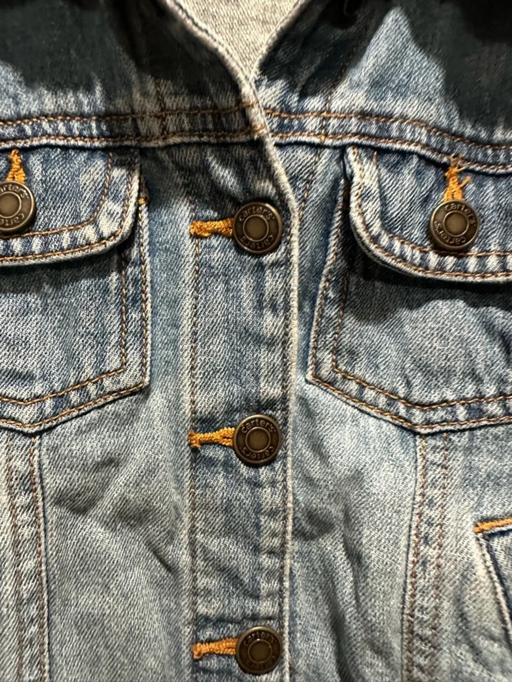 Carter's Denim‎ Jacket Toddler 2T Blue Classic Button Front Trucker Jacket